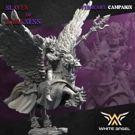 Slaves of Darkness - Dark Mother on Pegasus (feather wings)