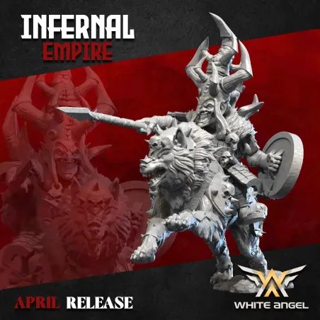 Infernal Empire - Infernal Goblin Commander Wolf Rider