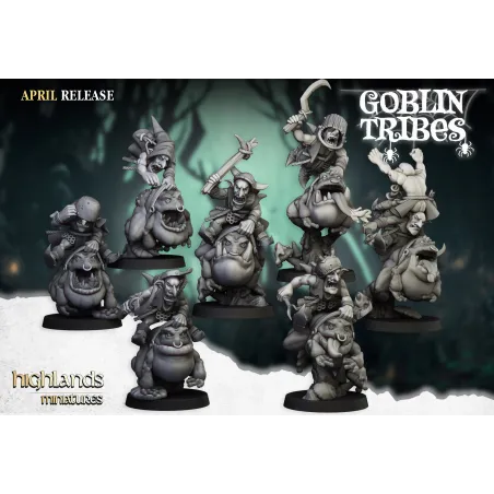 Highlands - Swamp Goblin Mounted (hand weapons)